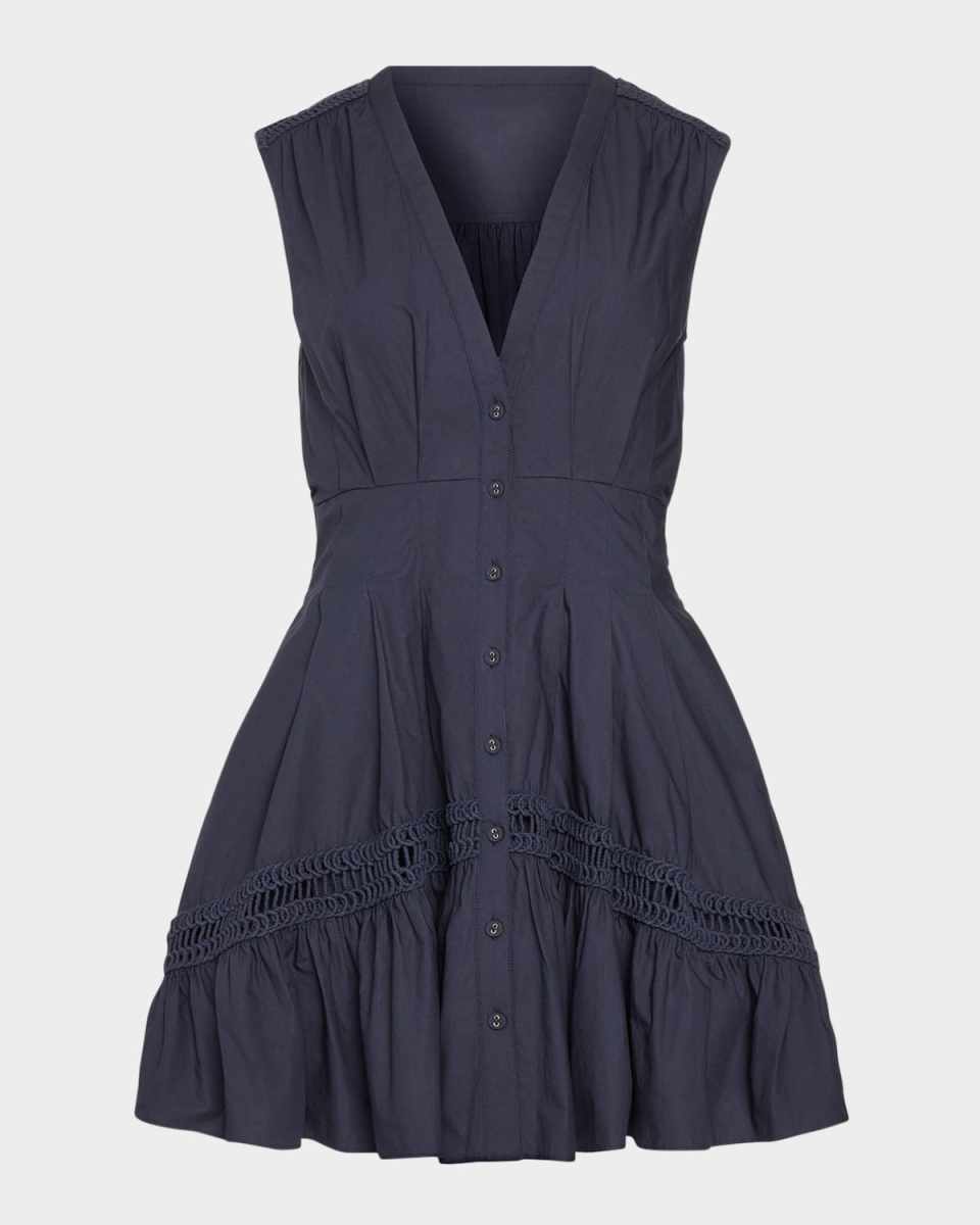 Eloisa Button-Front Mini Dress
